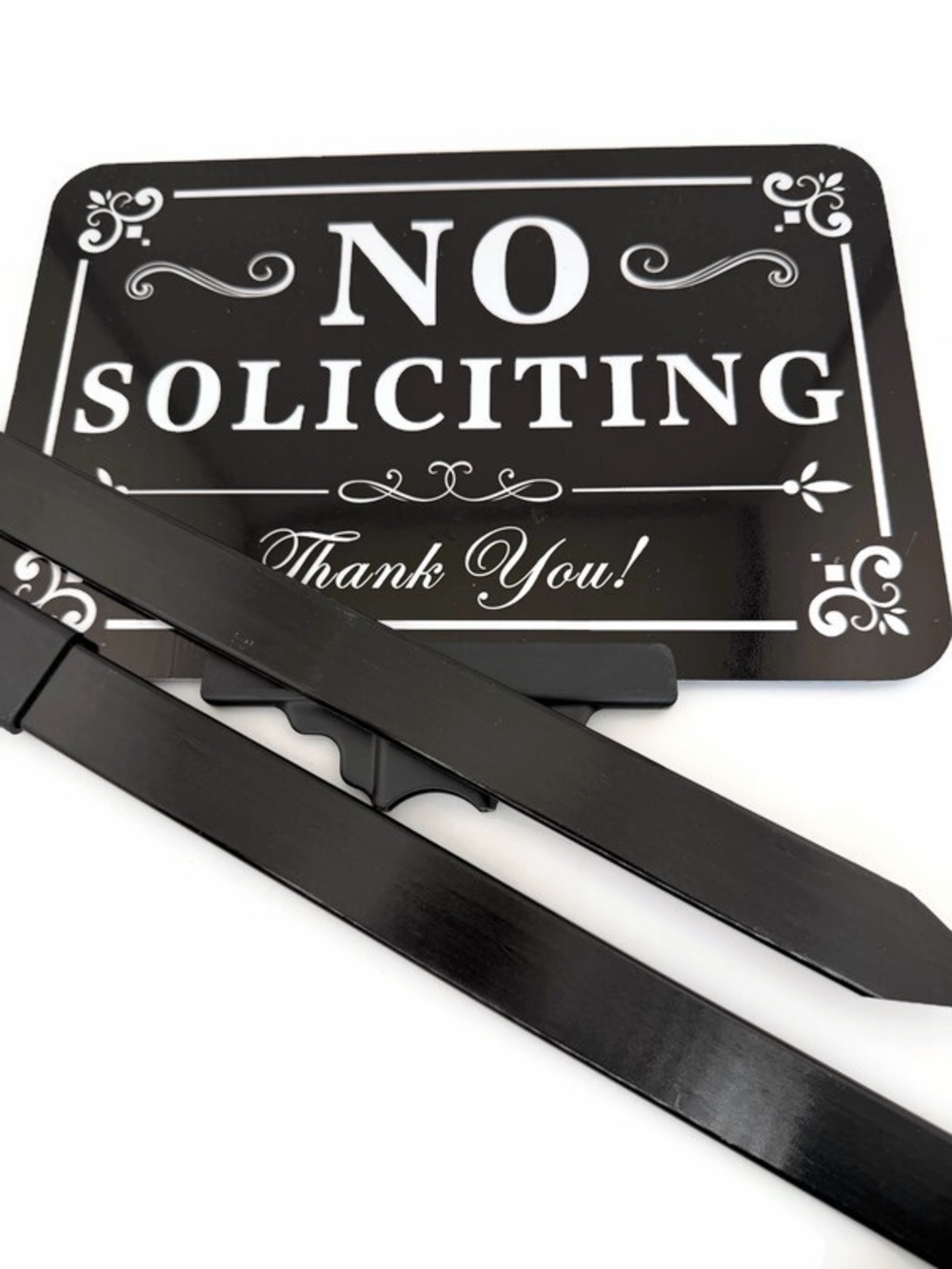 No Soliciting Yard Sign. Lack